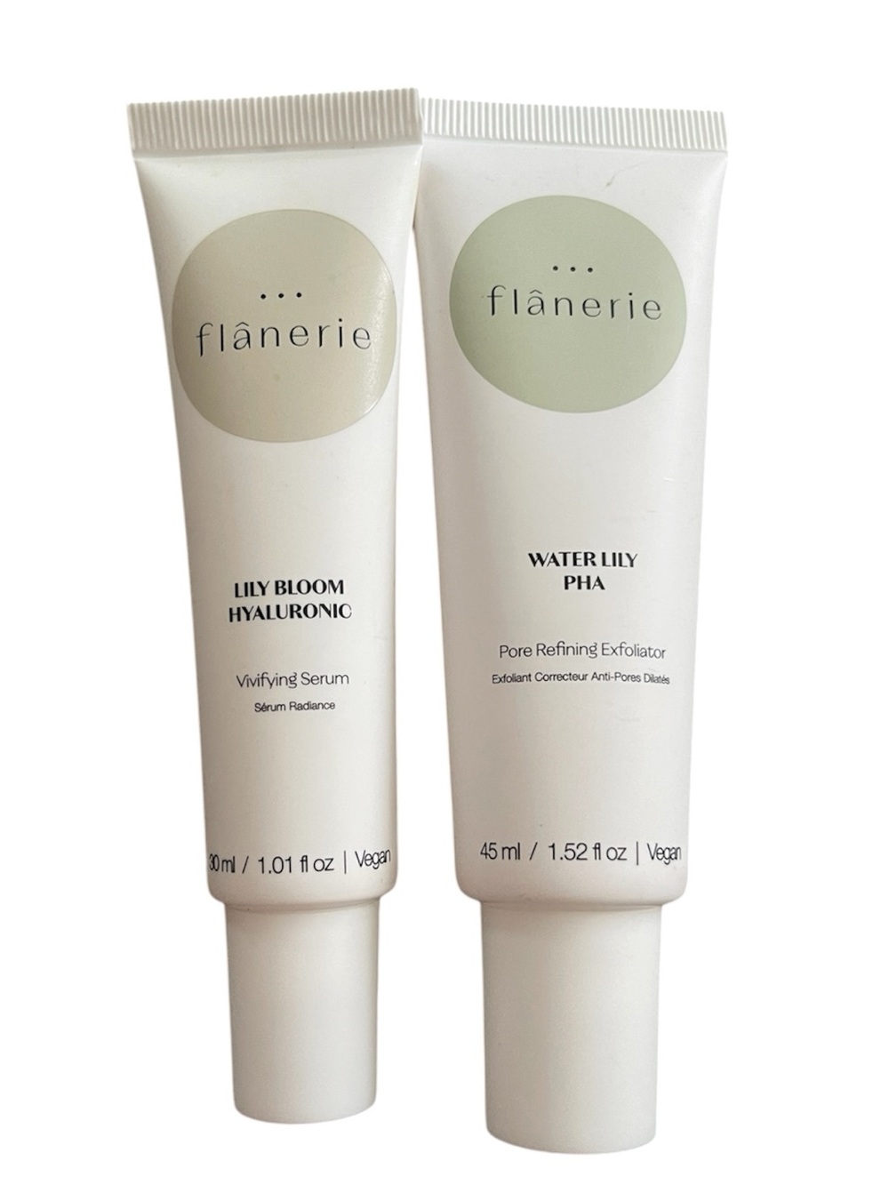 Brand New: Flânerie - Water Lily PHA Exfoliator & Lily Bloom Hyaluronic Serum